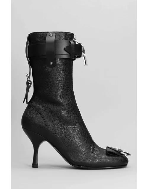 J.W. Anderson High Heels Ankle Boots In Black Leather