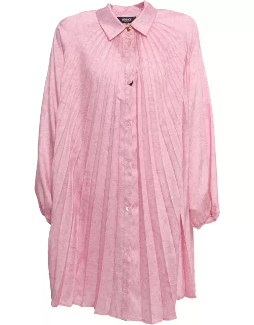 Versace Pink Baroque Style Shirt