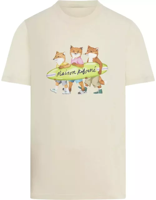 Maison Kitsuné Surfing Foxes Comfort Tee-shirt
