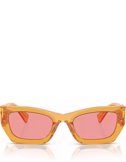 Miu Miu Eyewear Mu 09ws Orange Transparent Sunglasse