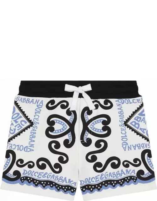 Dolce & Gabbana Marina Print Jersey Bermuda Short