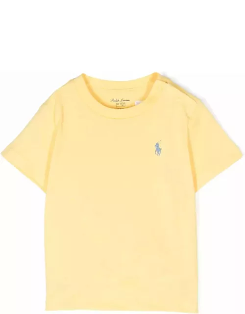 Ralph Lauren Yellow T-shirt With Blue Pony