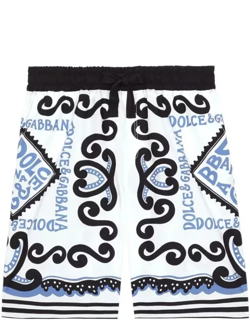 Dolce & Gabbana Bermuda Shorts With Marina Print