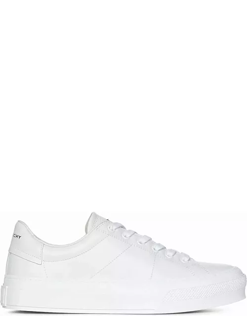 Givenchy City Sport Sneakers In White Leather