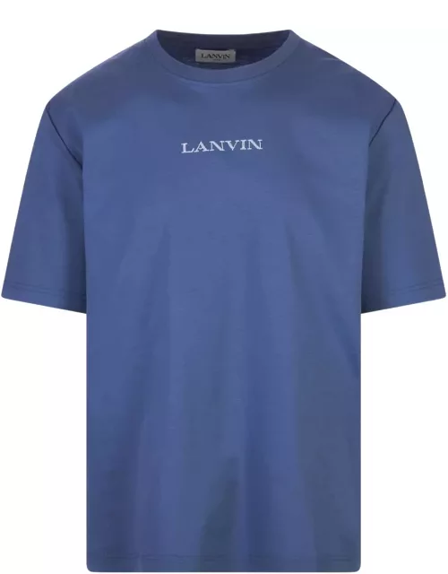 Lanvin Cornflower Embroidered Straight Fit T-shirt