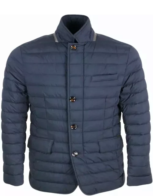Moorer Jacket Made Of Water-repellent Resin-coated Bi-elastic Fabric. Goose Down Padding