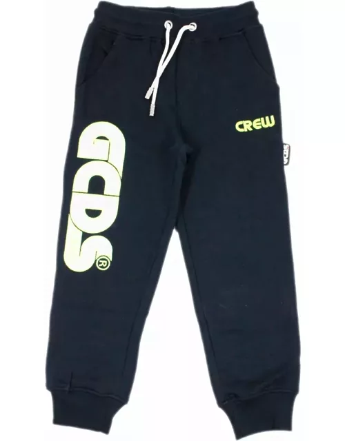 GCDS Jogging Trousers With Writing With Fluo Profile