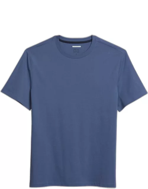 JoS. A. Bank Men's Comfort Stretch Tailored Fit Jersey Crew Neck T-Shirt, Blue Horizon, XX Large