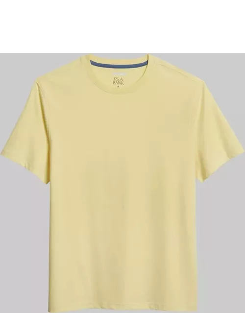 JoS. A. Bank Men's Comfort Stretch Tailored Fit Jersey Crew Neck T-Shirt, French Vanilla, XX Large