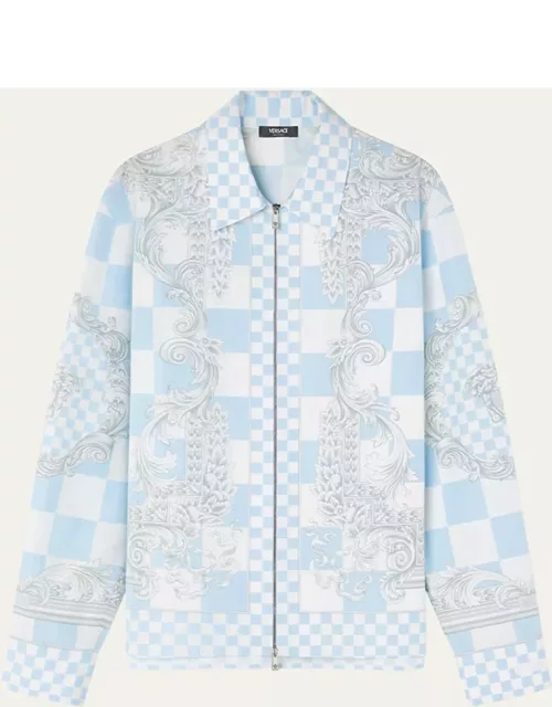 Men's Checkered Medusa Zip Jacket