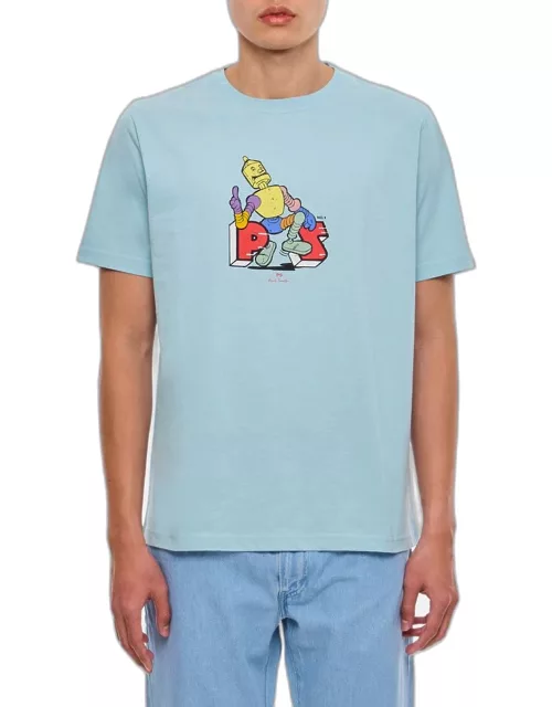 PS Paul Smith Robot T-shirt Sky blue