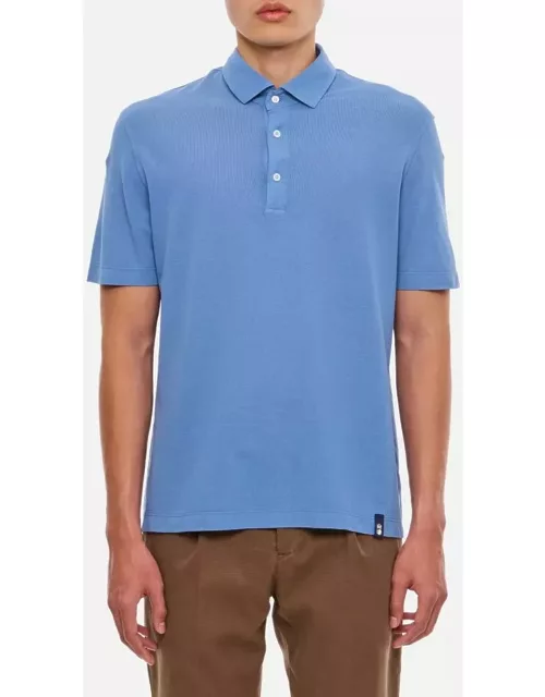 Drumohr Cotton Polo Shirt Sky blue