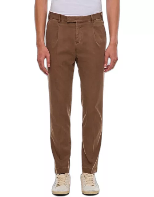 PT01 Cotton Trousers Brown