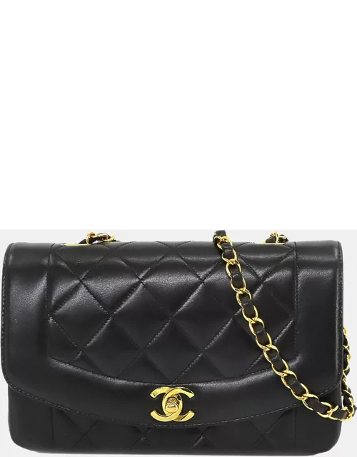 Chanel Black Leather Mini Vintage Diana Shoulder Bag