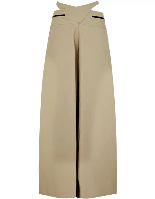 Christopher Esber Mason Bind Crinkled Cotton Trousers - Beige - 8 (UK8 / S)