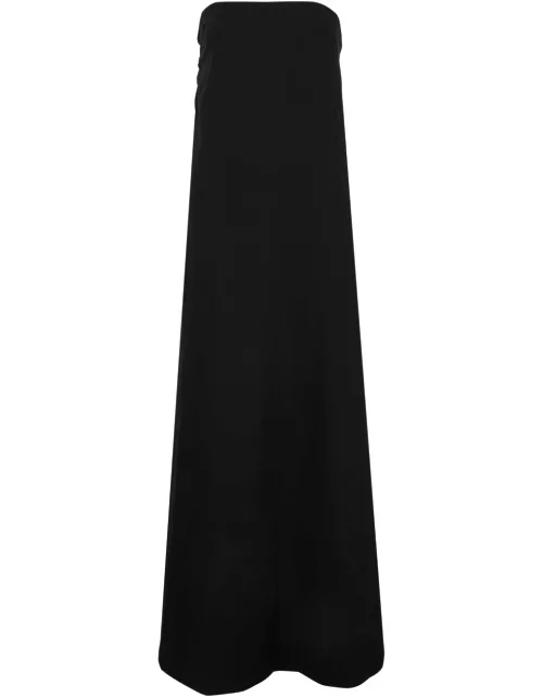 Aexae Strapless Woven Maxi Dress - Black - XS (UK6 / XS)