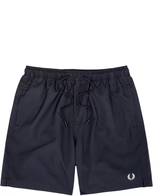 Fred Perry Logo-embroidered Shell Swim Shorts - Navy