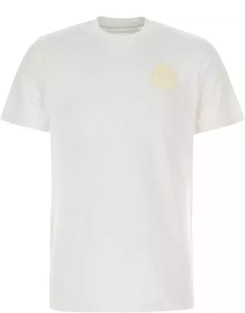 Moncler White T-shirt With Logo Patch