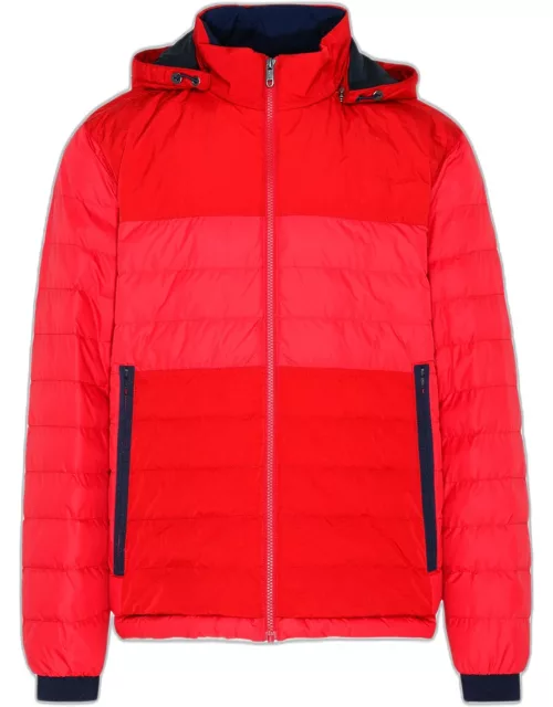 Z ZEGNA Red Eco-Nylon Hooded Jacket