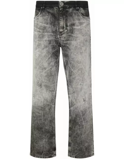 Balmain Gray Cotton Jean