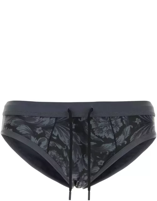 Versace Printed Stretch Polyester Swimming Brief
