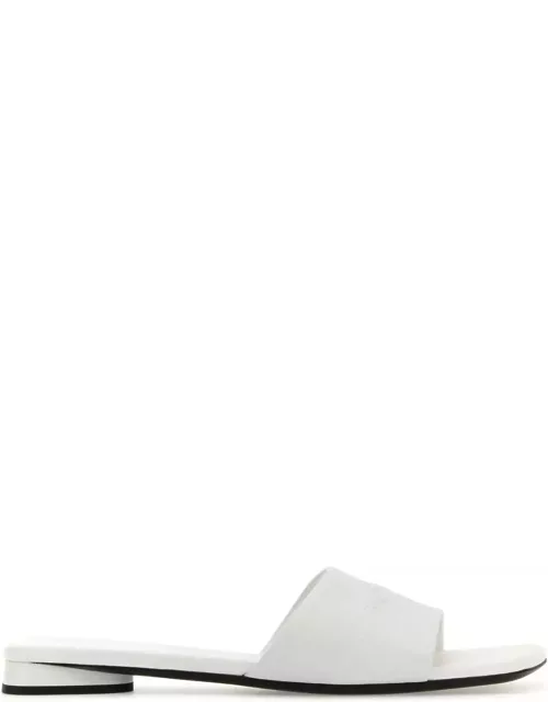 Balenciaga White Leather Duty Free Slipper
