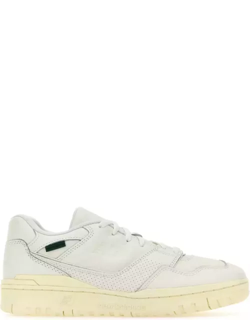 New Balance White Leather 550 Sneaker