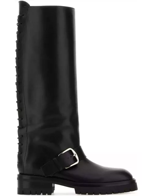 Ann Demeulemeester Black Leather Ans Boot