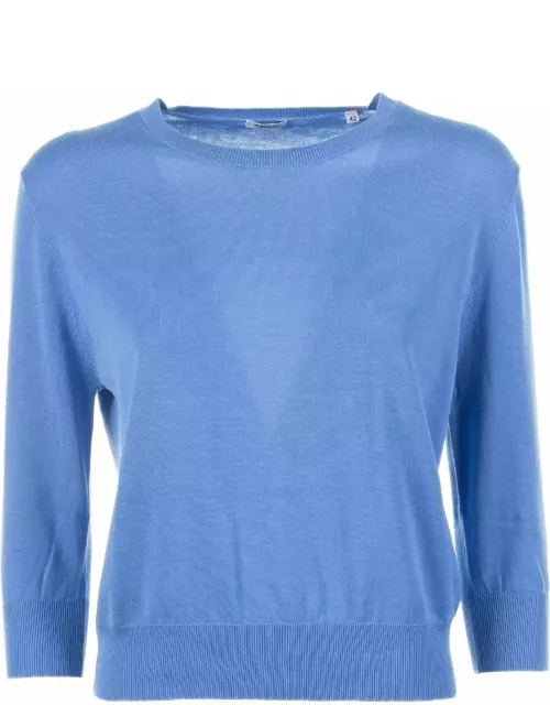 Aspesi Light Blue Shirt With 3/4 Sleeve