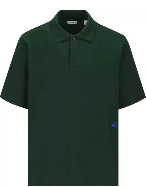 Burberry Logo-embroidered Short Sleeved Polo Shirt