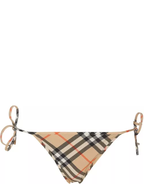Burberry Check-pattern Side-tied Bikini Brief