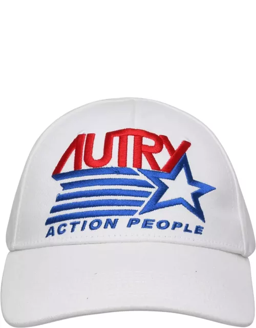 Autry White Cotton Cap
