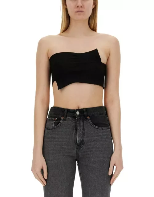 MM6 Maison Margiela Cropped Wrapped-sleeves Bandeau Top