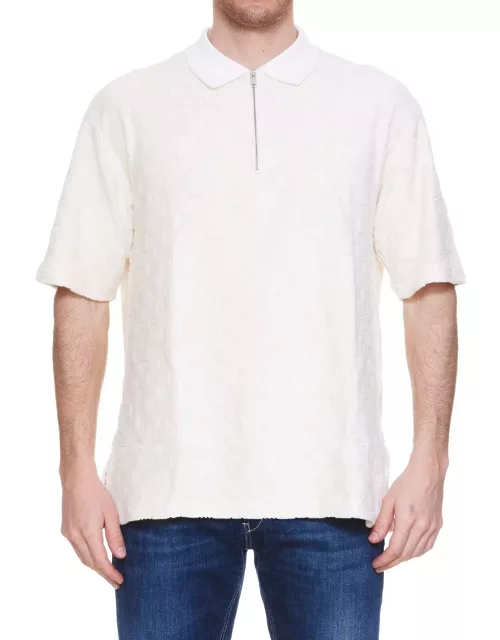 AMBUSH Monogram Pattern Zipped Polo Shirt