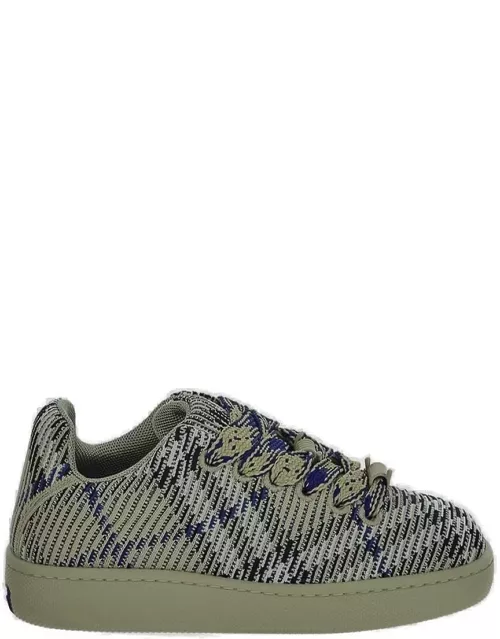 Burberry Box Checked Knitted Lace-up Sneaker
