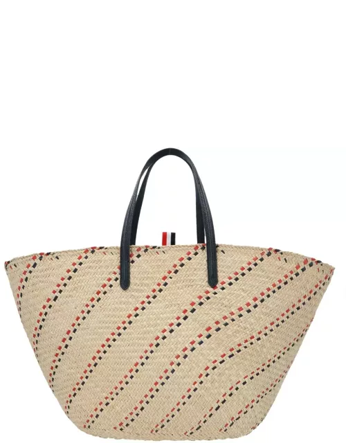 Thom Browne Rwb-stripe Top Handle Bag