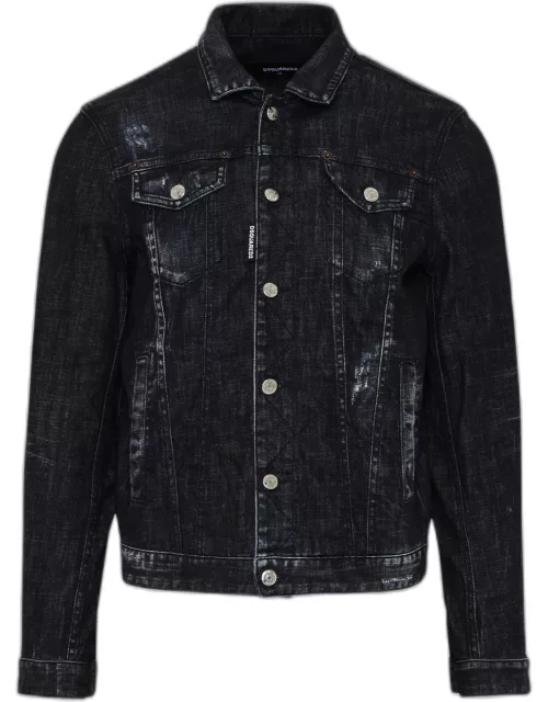 DSQUARED2 Black Cotton Jeans Jacket
