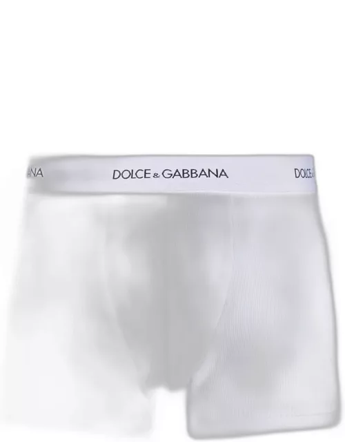 Dolce & Gabbana White Cotton Boxer