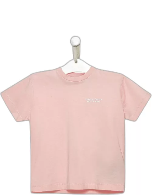 MARCELO BURLON Pink Cotton T-Shirt