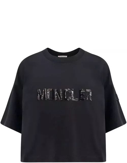 Moncler Logo Detailed Cropped T-shirt