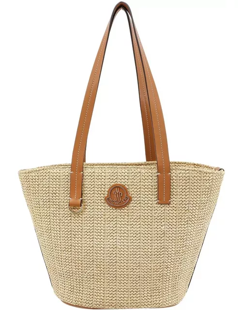 Moncler Raffia Small Hubba Shopping Bag