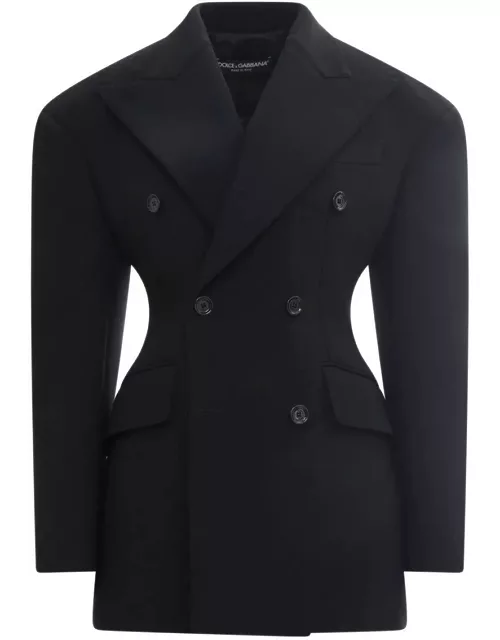 Dolce & Gabbana Double-breasted Technical Crepe Jacket