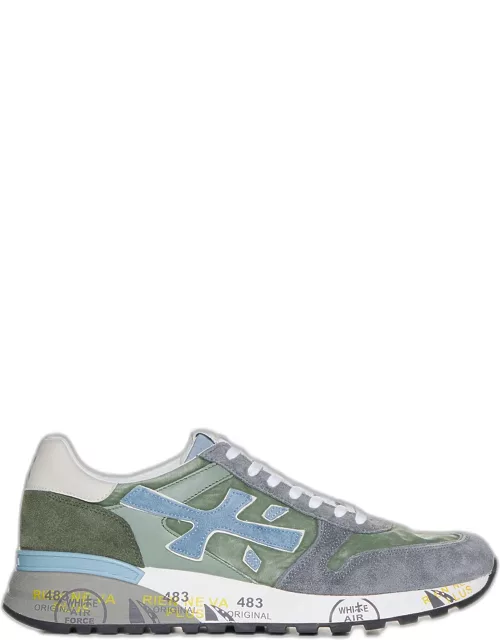Premiata Mick Suede, Fabric And Leather Sneaker