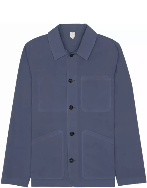 Altea Air Force Blue Cotton Jacket With Button