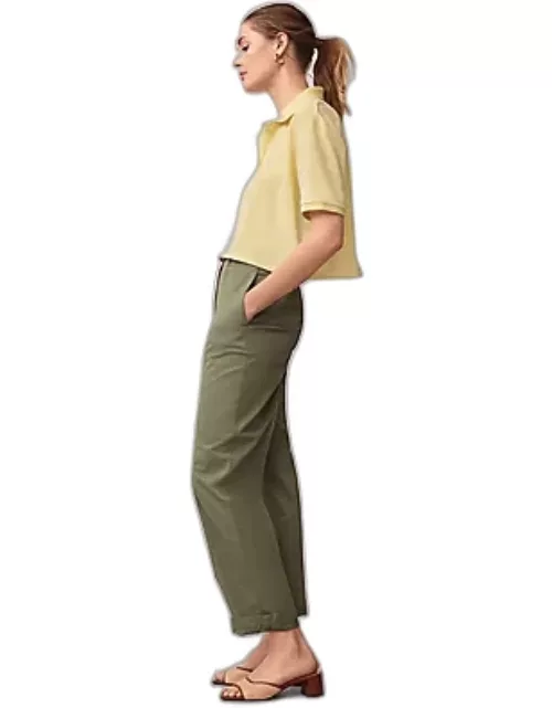 Ann Taylor AT Weekend Seamed High Rise Straight Ankle Pants in Chino
