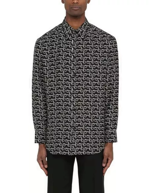 Silk shirt with B pattern