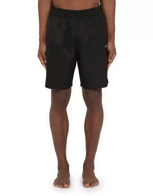 Black swim shorts with logo