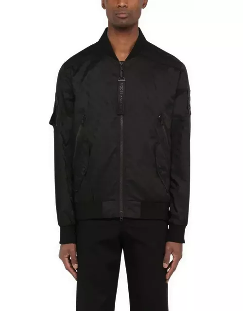 Black Courville bomber jacket with all over logo