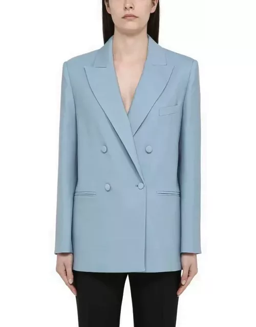Cerulean double-breasted jacket in wool blend