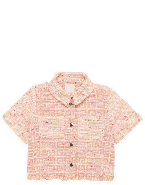 Pink multicoloured cotton blend shirt